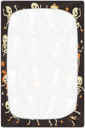 FUGIDOG Halloween Boo Crib Sheets Soft Breathable