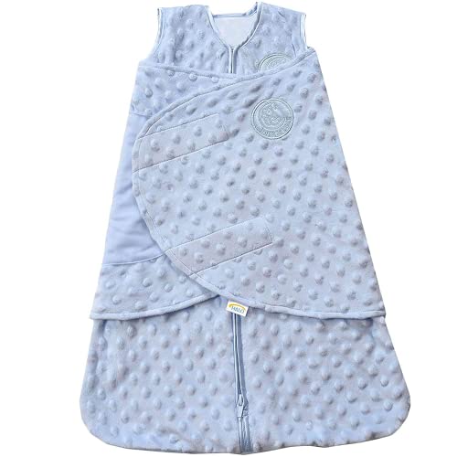 HALO Sleepsack Swaddle Plush Dot Velboa Blue Newborn 0-3 Months