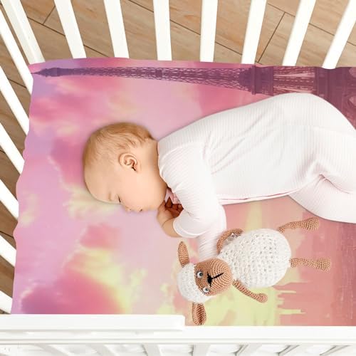 Wassud Sunset Glow Crib Sheets for Boys Girls