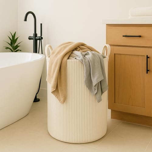 PUtSKA Laundry Basket Hamper Extra Small Cream