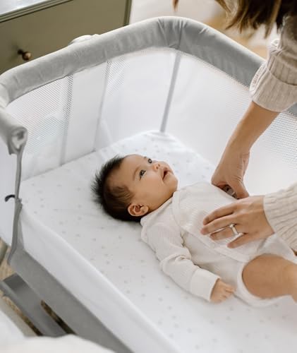 Fodoss Bedside Bassinet with Wheels and Storage