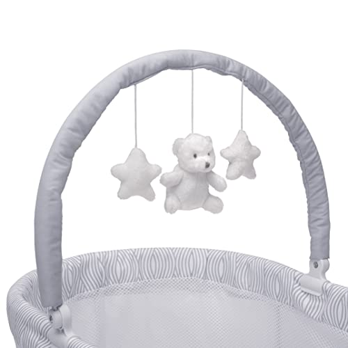 Delta Children Curve Bassinet WhiteGrey
