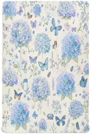 Jihqo Blue Hydrangeas Crib Sheets 52x28 Inch