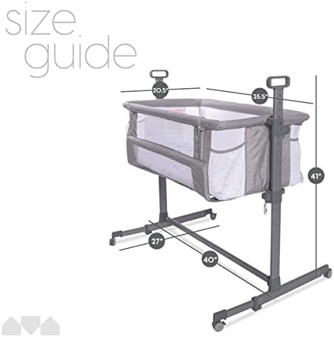 Milliard Baby Bedside Bassinet with Plush Mattress
