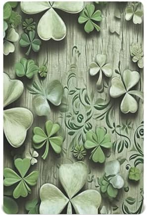 Wassud Four-Leaf Clover Crib Sheets for Boys Girls