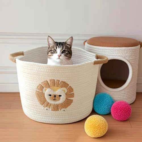 Tidelit Cute Toy Storage Basket with Lion Design
