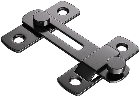 Gate Latch Lock - Carbon Steel Black 360 Degree Rotation