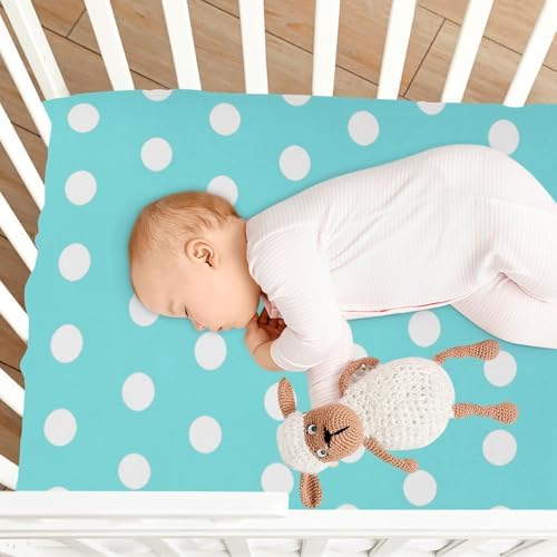 Jihqo Polka Dots Crib Sheets 39 x 27 Pack N Play Sheets