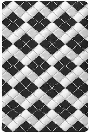 Wassud Gingham Crib Sheets Set for Boys Girls