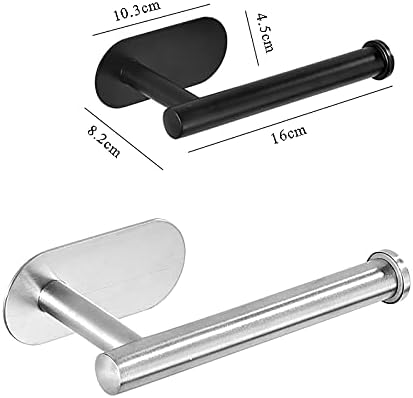 Envibe Toilet Paper Holder Self Adhesive Stainless Steel Silver