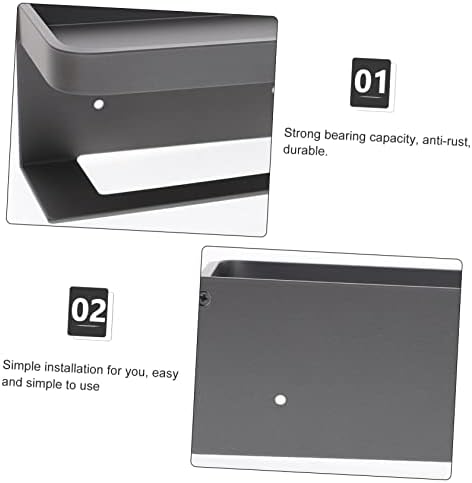 Space-Saving Wall-Mounted Toilet Paper Holder with Shelf 1