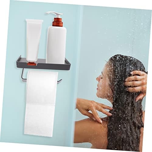 Stainless Steel Wall Mounted Toilet Paper Holder with Shelf 1