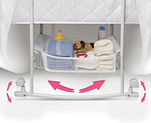 Badger Basket Wishes Rocking Bassinet Bedside Sleeper - White