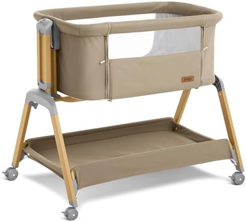 Jimglo 3 in 1 Baby Bassinet with Wheels and Mattress 1