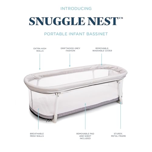 Baby Delight Snuggle Nest Bassinet Portable for Infants 0-5 Months