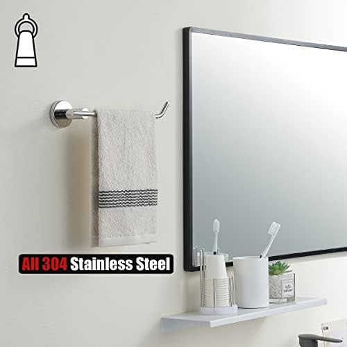 JQK 5-Piece Polished Chrome Bathroom Hardware Towel Bar Set