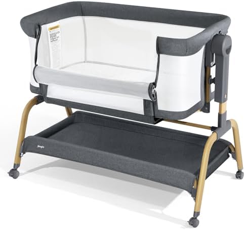 Jimglo 3 in 1 Baby Bassinet with Wheels and Mattress