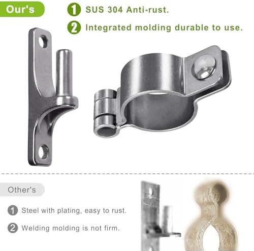 Insaga 304 Stainless Steel Gate Hinges 2Pack
