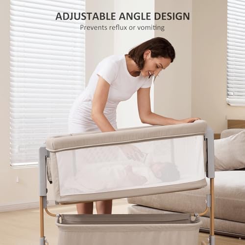 LovliTod 3-in-1 Adjustable Bassinet with Mattress
