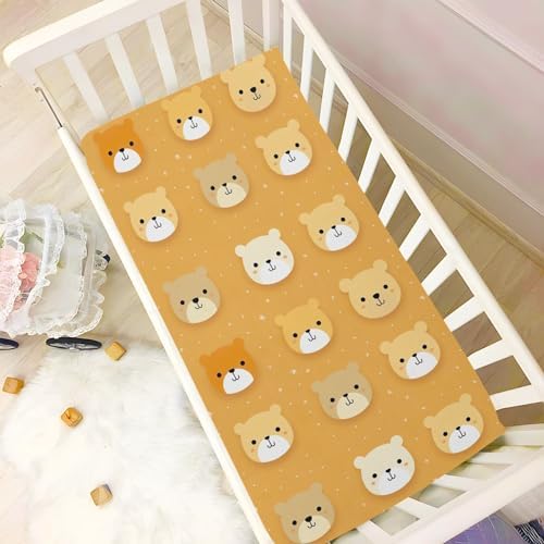 Wassud Cute Bear Crib Sheets for Boys Girls