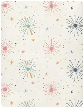 Wassud Fireworks Crib Sheets Pack and Play Fitted 27x39 Inch