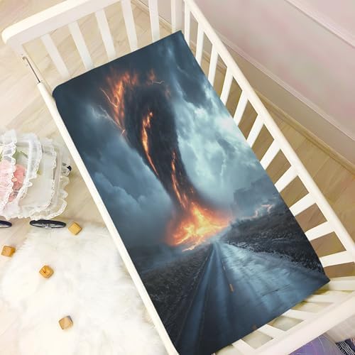 Jihqo Strong Tornado Crib Sheets for Pack N Play