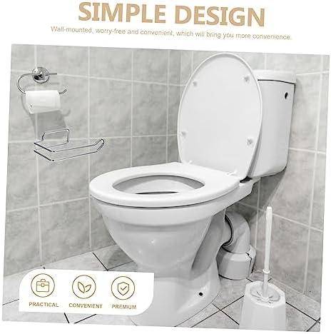Balacoo Bathroom Paper Rack Carbon Steel Towel Holder Easy Install Modern Style