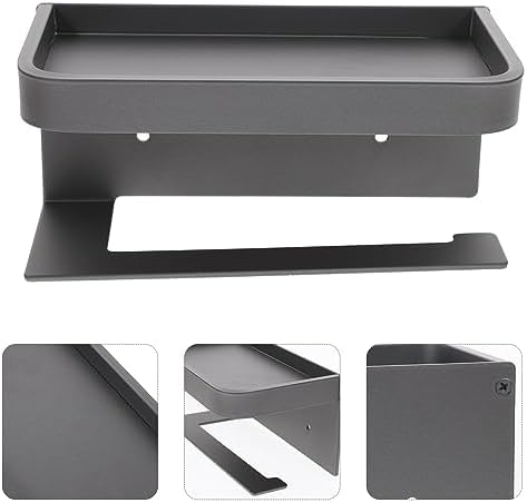 Wall Mounted Toilet Tissue Holder with Shelf