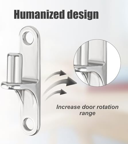 2pcs 304 Stainless Steel Gate Hinges for Fence and Barn Doors