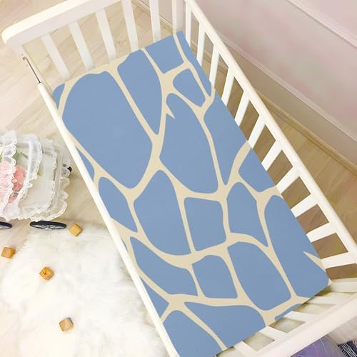 KICPOAY Fitted Crib Sheets with Giraffe Skin Pattern
