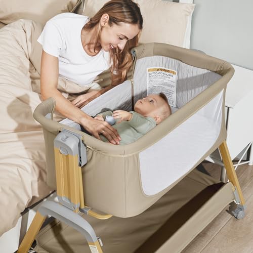 Jimglo 3 in 1 Baby Bassinet with Wheels and Mattress 1