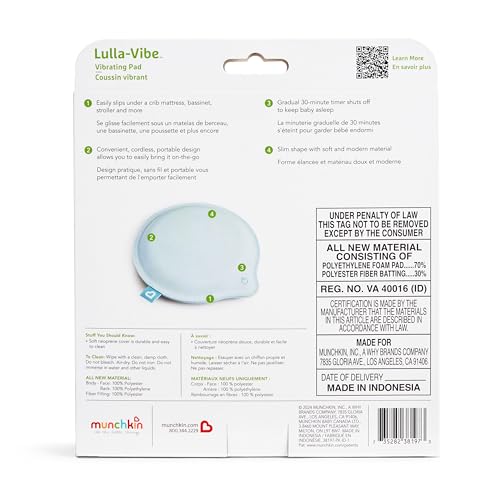 Munchkin Lulla-Vibe Vibrating Pad for Baby Sleep