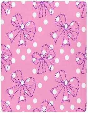 Jihqo Pink Polka Dots Crib Sheets Pack N Play 39 x 27