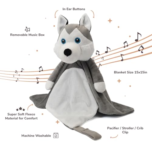 Love By Emi 4-in-1 Sound Machine Plush Husky Lovey