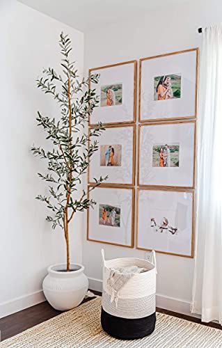 OrganiHaus Woven Cotton Rope Storage Basket 15x18