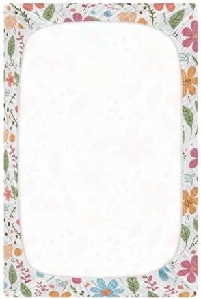 Wassud Cute Cartoon Flowers Crib Sheets Pack