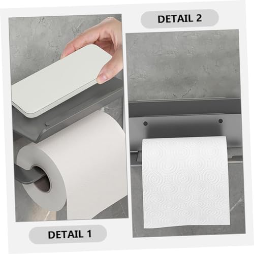 Amosfun Wall-Mounted Toilet Paper Holder with Shelf 1