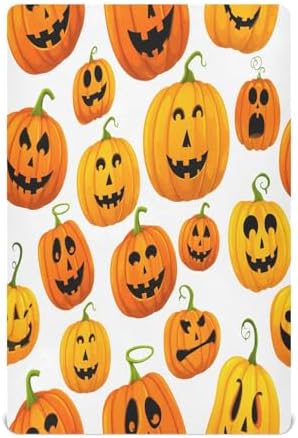 FUGIDOG Halloween Pumpkin Crib Sheets for Boys Girls 1