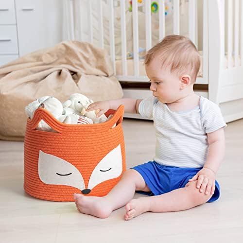 HiChen Fox Decor Basket - 157L x 118H Orange
