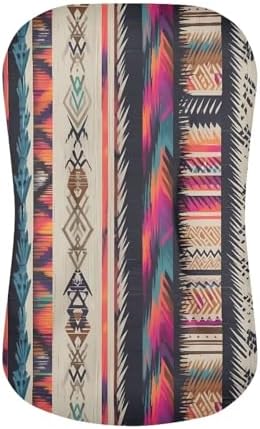 Daulesho Indian Native Stripe Crib Sheet for Baby