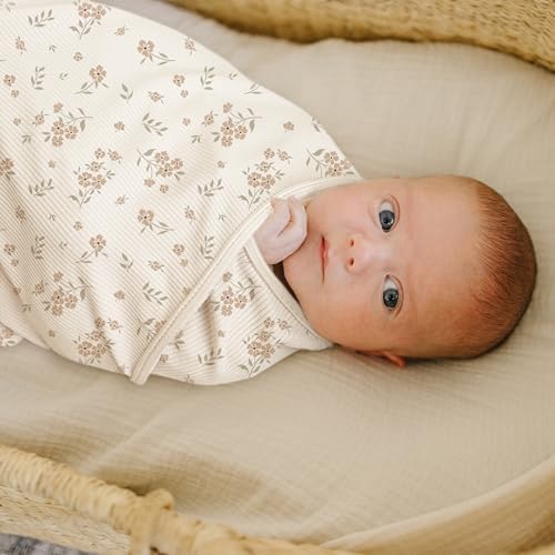 Konssy Soft Knit Swaddle Blanket 2 Pack