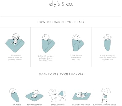 Elys Co Muslin Swaddle Blanket 2-Pack - Pink Garden Print