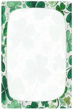 Wassud Four-Leaf Clover Crib Sheets Set