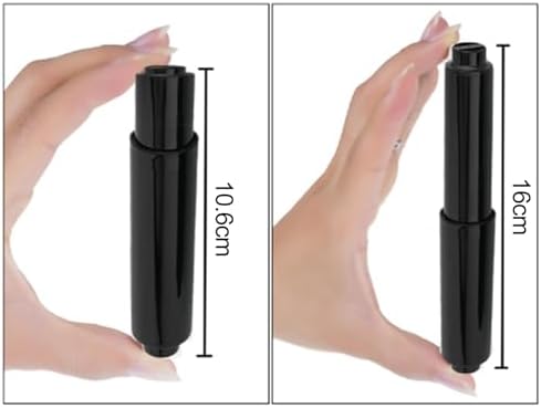 Worparsen Plastic Toilet Paper Holder Replacement Adjustable Black