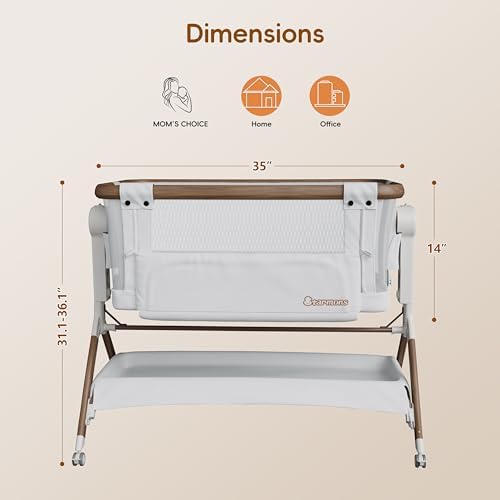 Starmons Bassinet Bedside Sleeper with Rocking Motion