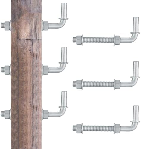 Gisafai 6 Pcs 6 J Bolt Gate Hinge Set