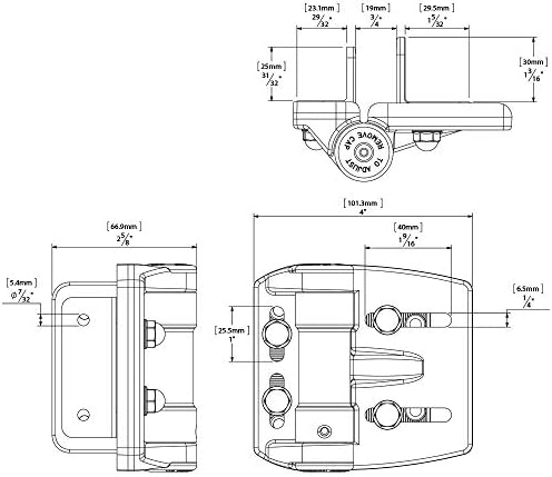 DD Technologies TCAMA2 Gate Hinges 2 Count Black