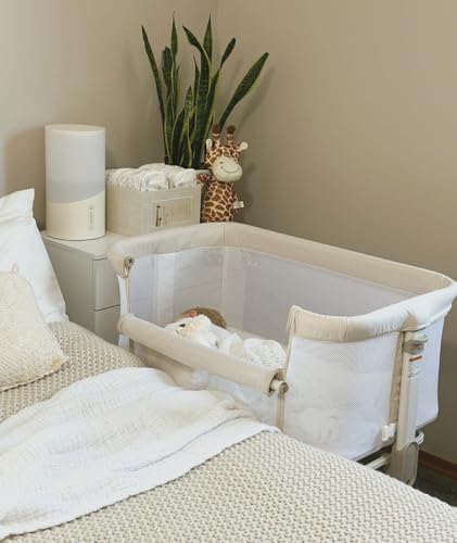 Fodoss Baby Bassinet with Wheels and 7 Height Adjustments