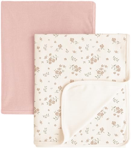 Konssy Soft Knit Swaddle Blanket 2 Pack