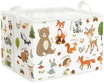 Clastyle Collapsible Animal Storage Basket - 36L Grey Rabbit